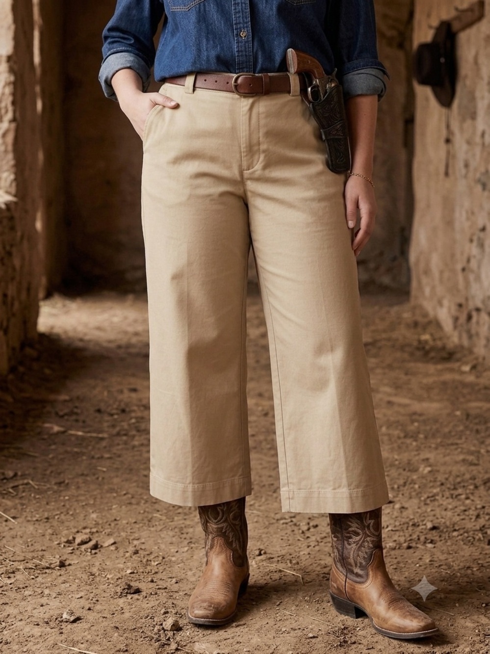 NWT Gap Classic Fit Capri Wide Leg Khakis Flat Front Size 12R